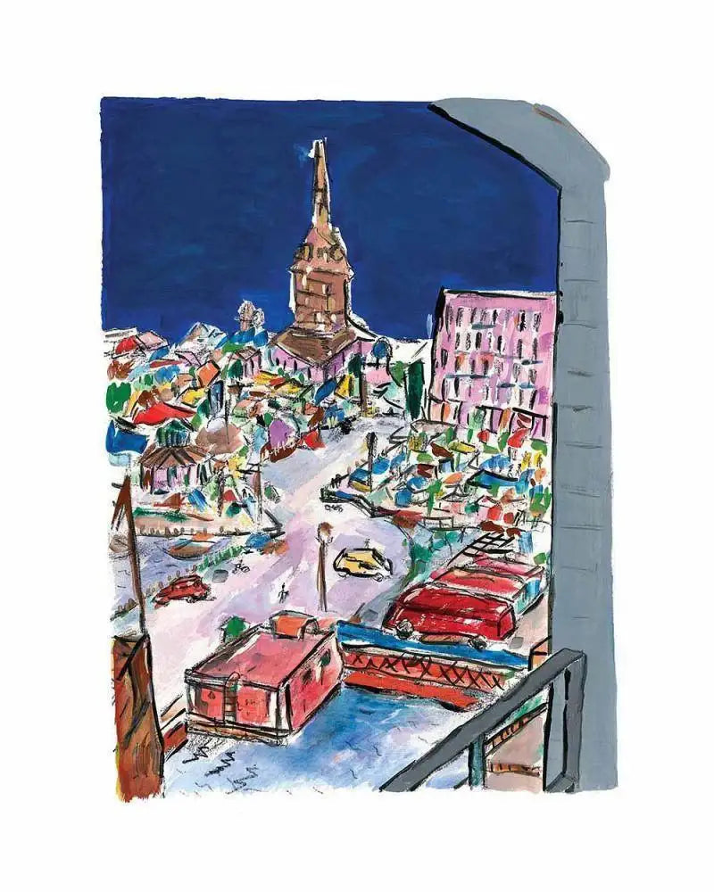 Bell Tower In Stockholm, 2013- SOLD by artist Bob Dylan - Wyecliffe Galleries
