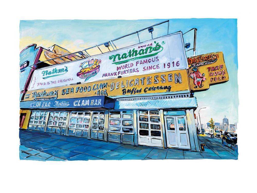 Clam Bar, Surf Avenue - 2017 - Edition - SOLD by artist Bob Dylan - Wyecliffe Galleries