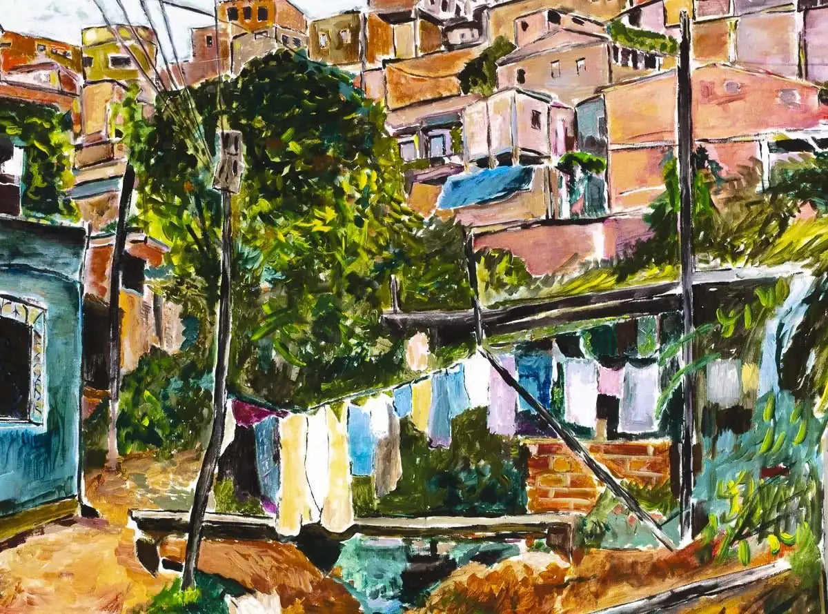 Favela Villa Broncos - 2015 - SOLD by artist Bob Dylan - Wyecliffe Galleries