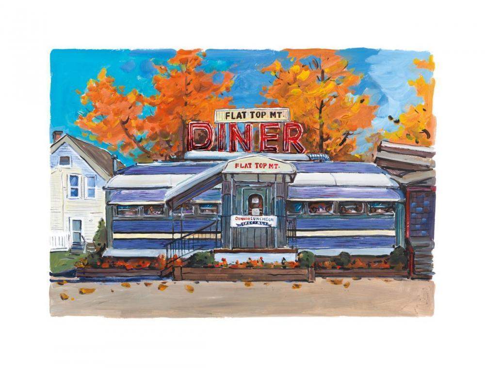 Flat Top Mt. Diner, Tennessee - 2017 - Edition - SOLD OUT by artist Bob Dylan - Wyecliffe Galleries