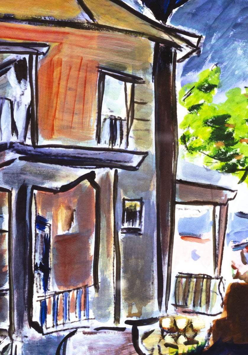 House On Union Street (Medium) - 2013 - Edition - SOLD by artist Bob Dylan - Wyecliffe Galleries