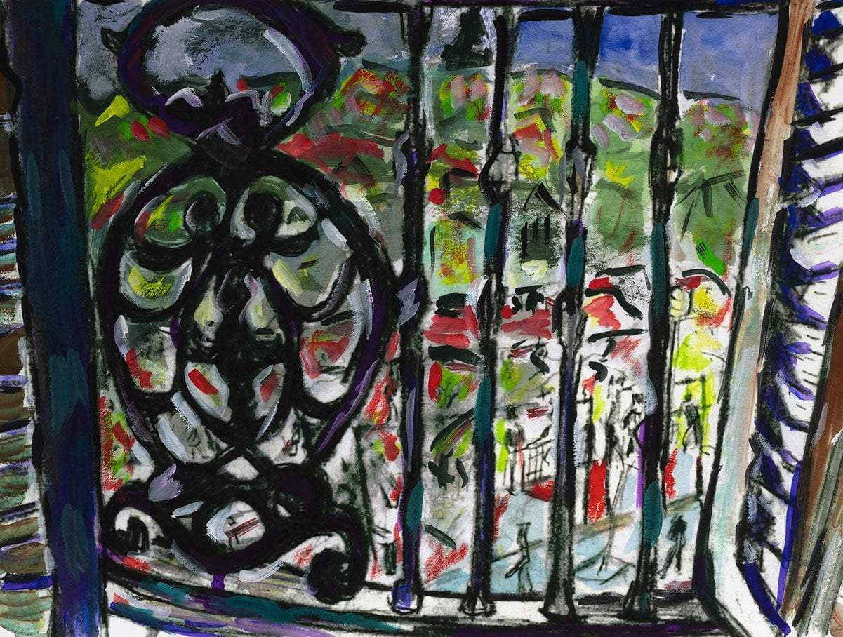 Iron Railing - 2013 - SOLD by artist Bob Dylan - Wyecliffe Galleries
