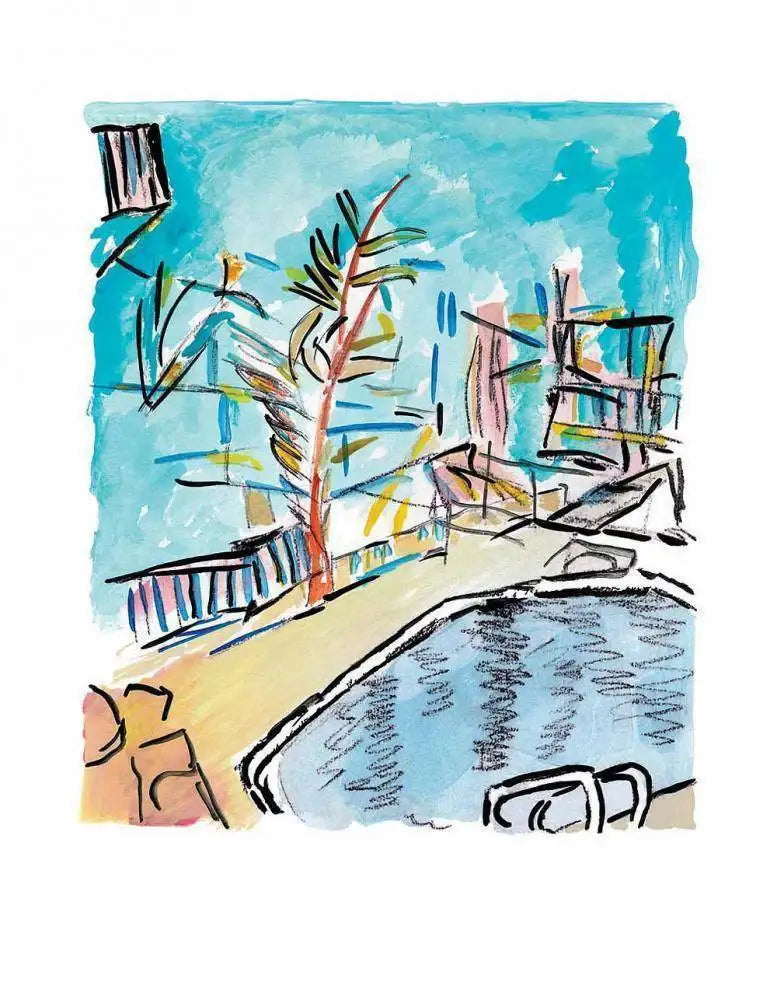 Motel Pool (Medium) 2013 - SOLD OUT by artist Bob Dylan - Wyecliffe Galleries