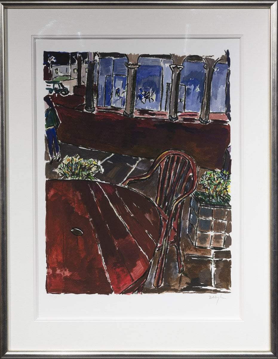 Sidewalk Cafe (Medium) - 2013 - Edition by artist Bob Dylan - Wyecliffe Galleries