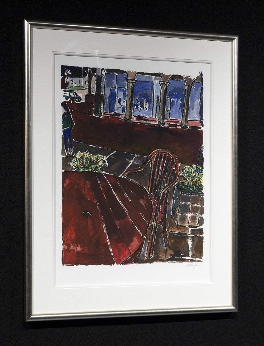 Sidewalk Cafe (Medium) - 2013 - Edition by artist Bob Dylan - Wyecliffe Galleries