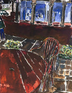Sidewalk Cafe (Medium) - 2013 - Edition by artist Bob Dylan - Wyecliffe Galleries