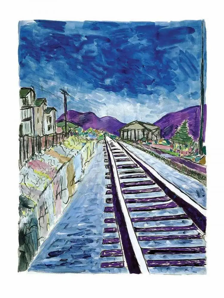 Train Tracks (Large), 2013 - SOLD by artist Bob Dylan - Wyecliffe Galleries