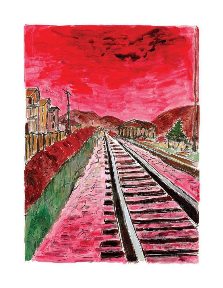 Train Tracks - Medium (2014) - SOLD Bob Dylan