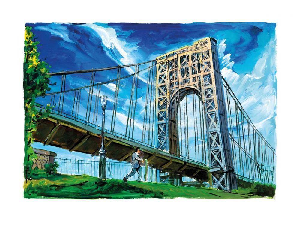 Under the Bridge - 2017 - Edition - SOLD by artist Bob Dylan - Wyecliffe Galleries
