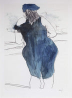 Woman In Red Lion Pub - 2014 - Edition by artist Bob Dylan - Wyecliffe Galleries