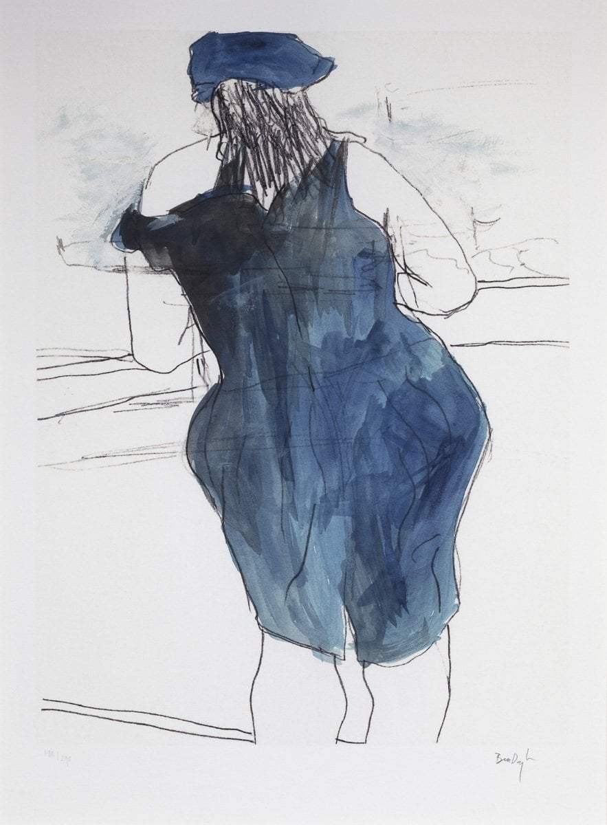 Woman In Red Lion Pub - 2014 - Edition by artist Bob Dylan - Wyecliffe Galleries