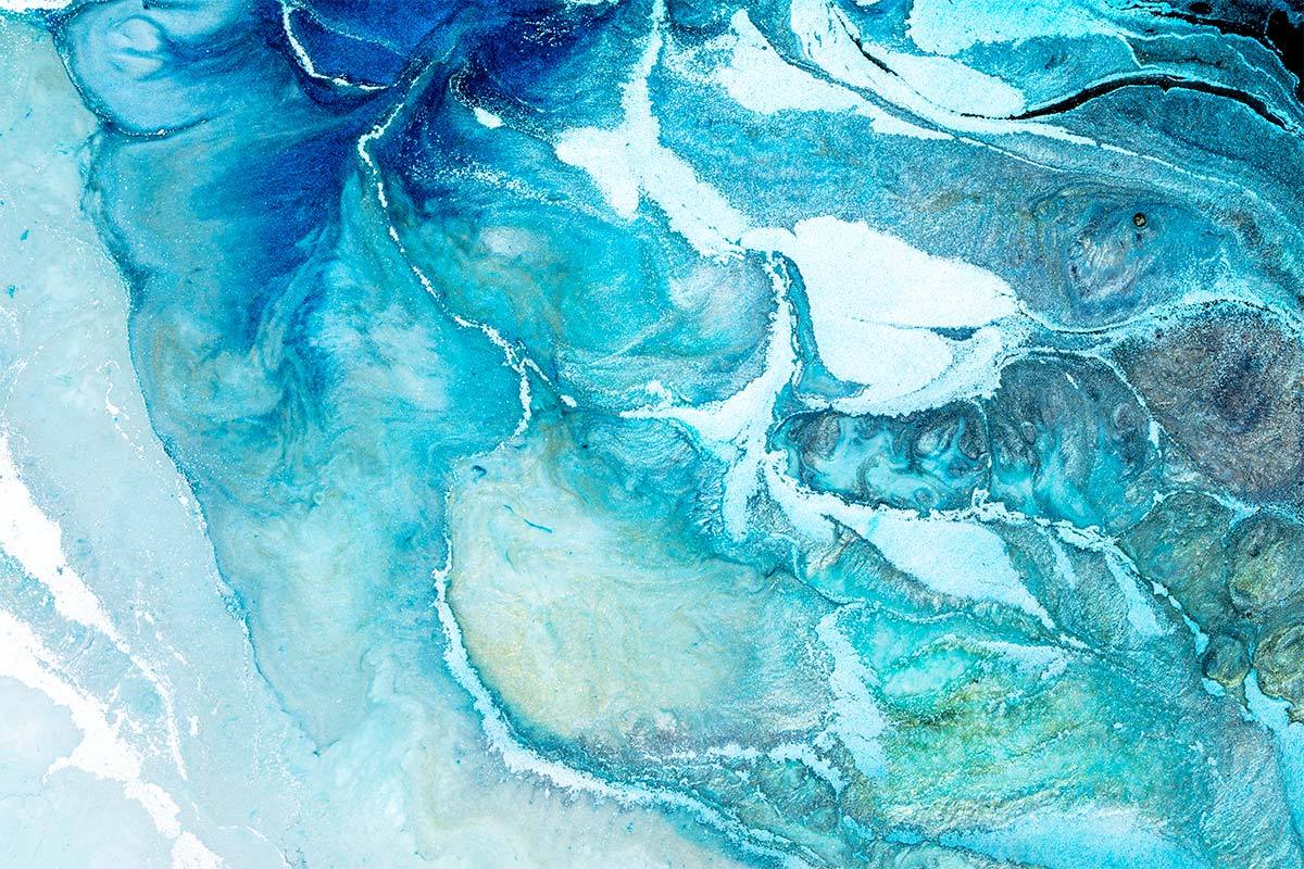 Blue Lagoon I - Original Brenda Herd Framed