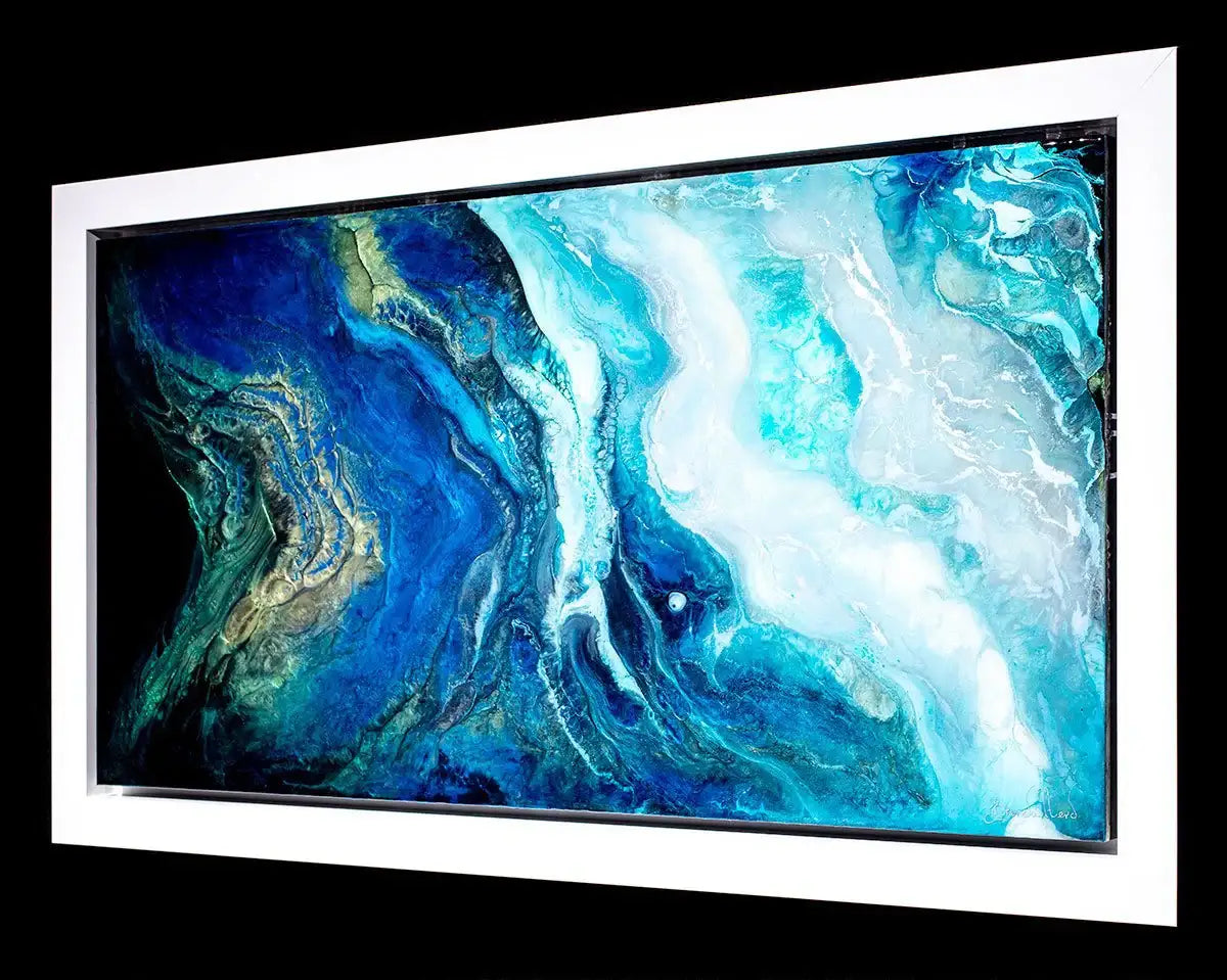 Blue Lagoon I - Original - SOLD by artist Brenda Herd - Wyecliffe Galleries