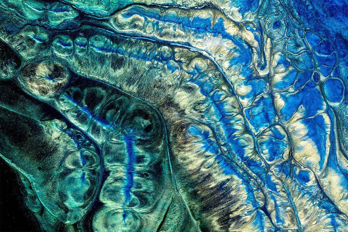 Blue Lagoon I - Original - SOLD by artist Brenda Herd - Wyecliffe Galleries