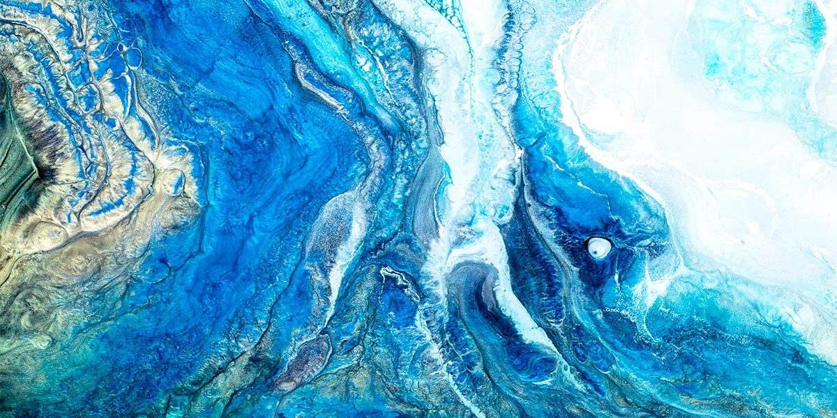 Blue Lagoon I - Original - SOLD by artist Brenda Herd - Wyecliffe Galleries