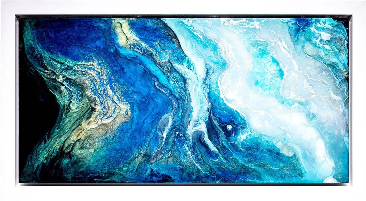 Blue Lagoon I - Original - SOLD by artist Brenda Herd - Wyecliffe Galleries