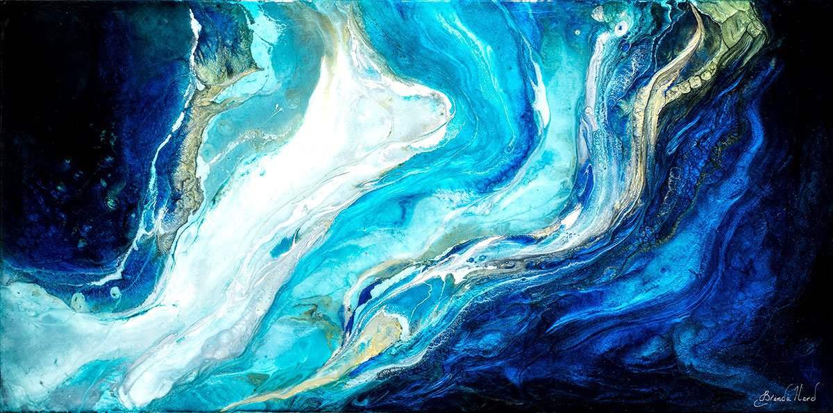 Blue Lagoon II - Original - SOLD by artist Brenda Herd - Wyecliffe Galleries