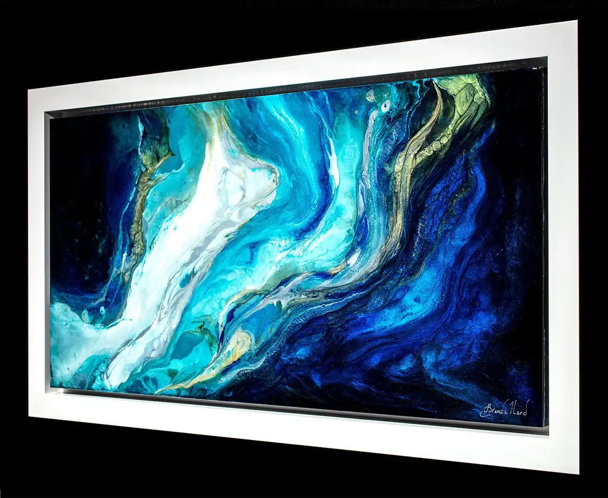 Blue Lagoon II - Original - SOLD by artist Brenda Herd - Wyecliffe Galleries