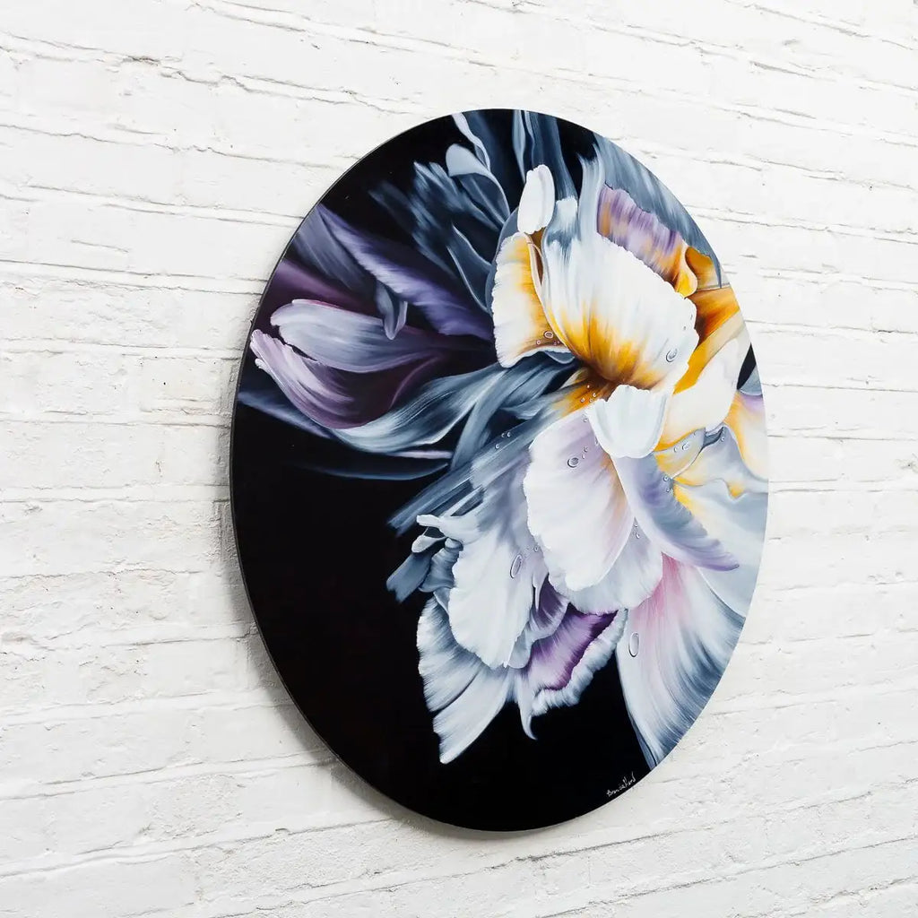 Dewdrops and Petals - Original - SOLD by artist Brenda Herd - Wyecliffe Galleries