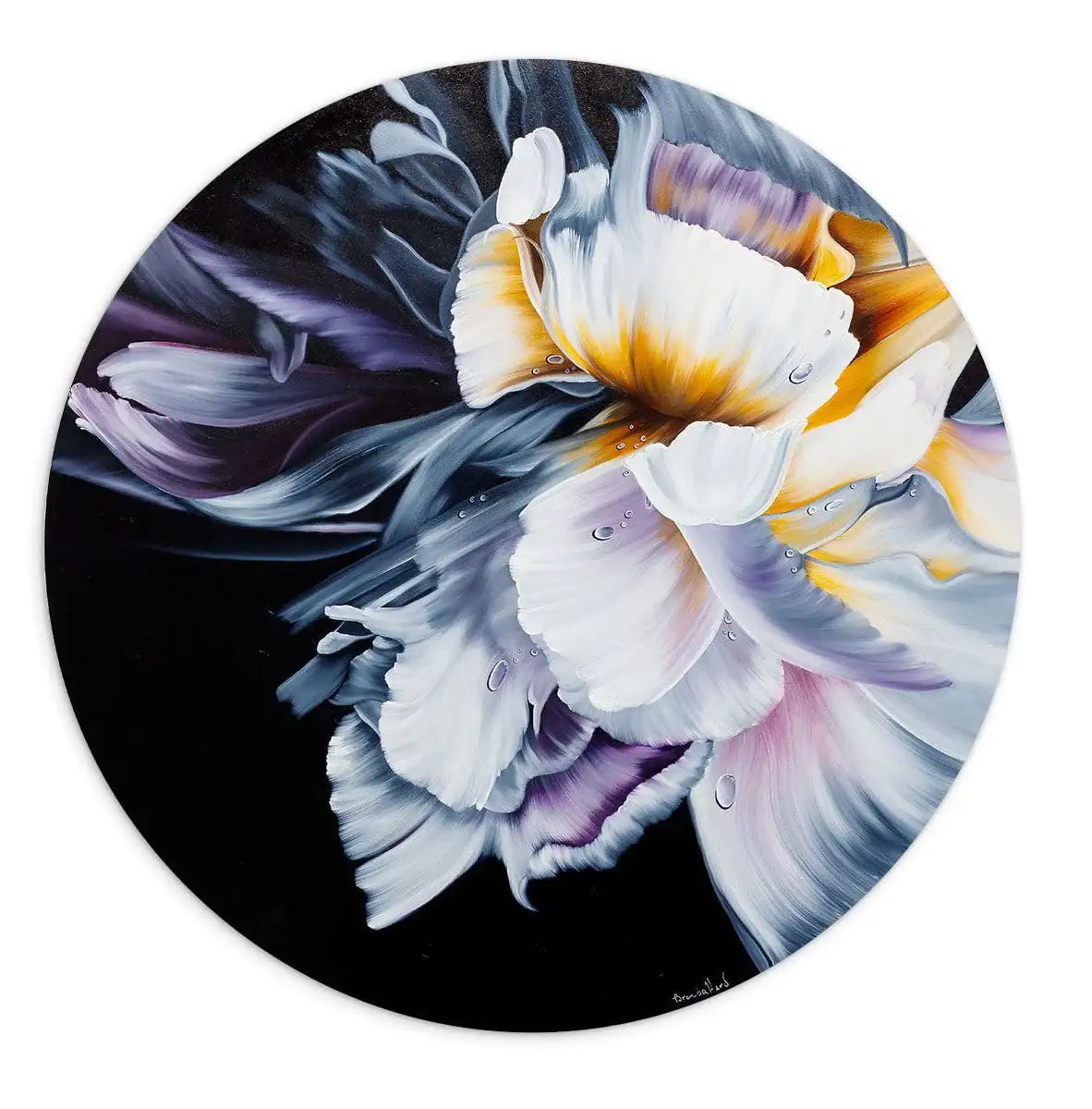 Dewdrops and Petals - Original - SOLD by artist Brenda Herd - Wyecliffe Galleries