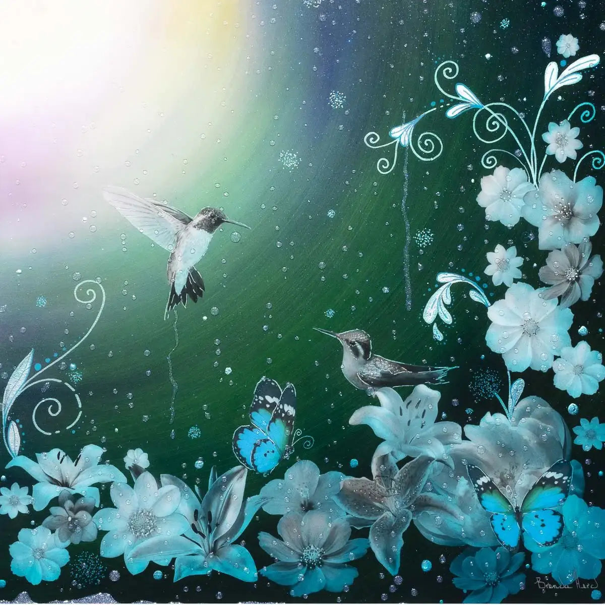 Emerald Sky - Original - SOLD by artist Brenda Herd - Wyecliffe Galleries