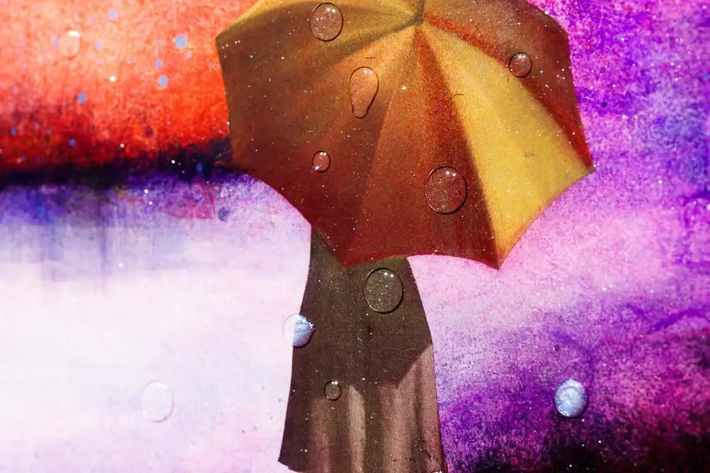 Glittering Rain - Original - SOLD by artist Brenda Herd - Wyecliffe Galleries