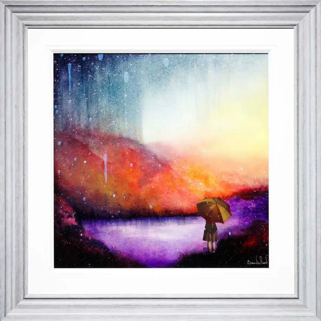 Glittering Rain - Original - SOLD by artist Brenda Herd - Wyecliffe Galleries