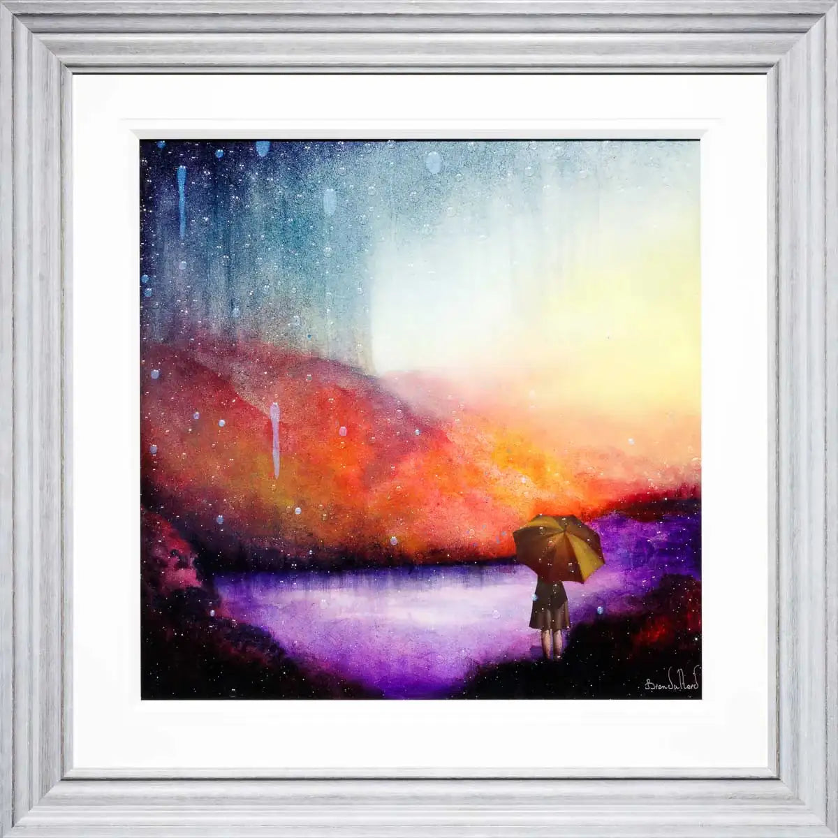 Glittering Rain - Original - SOLD by artist Brenda Herd - Wyecliffe Galleries