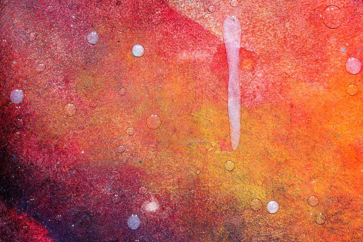 Glittering Rain - Original - SOLD by artist Brenda Herd - Wyecliffe Galleries