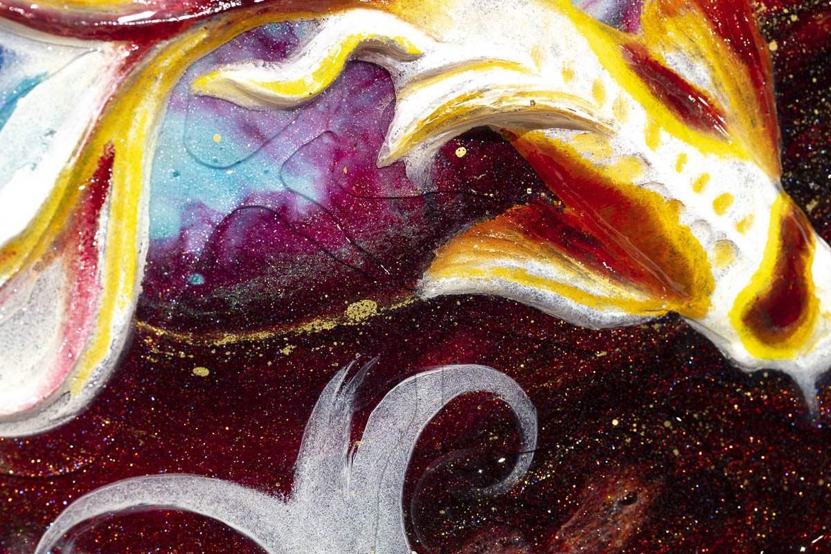 Koi - Original - SOLD by artist Brenda Herd - Wyecliffe Galleries