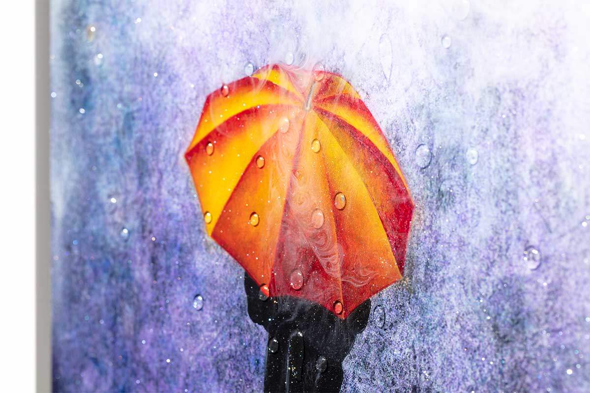 Late Night Stroll - Original - SOLD by artist Brenda Herd - Wyecliffe Galleries