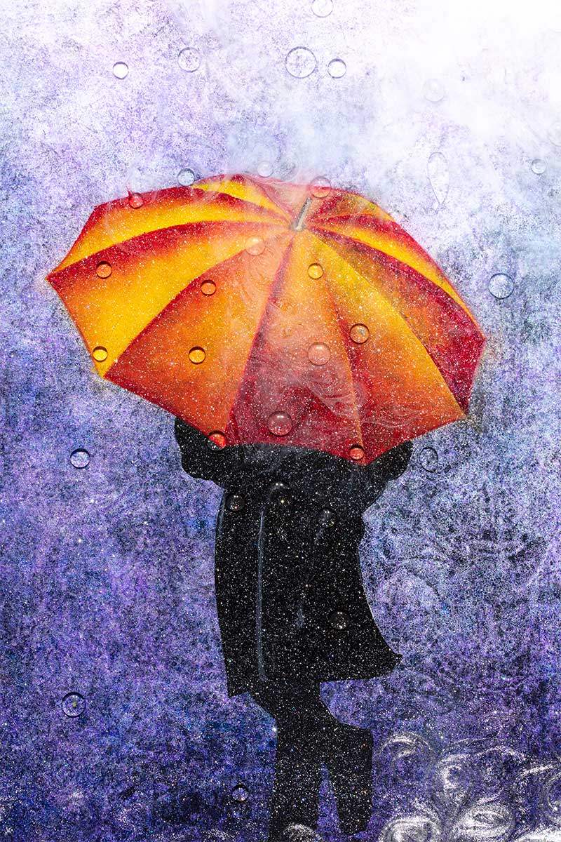 Late Night Stroll - Original - SOLD by artist Brenda Herd - Wyecliffe Galleries