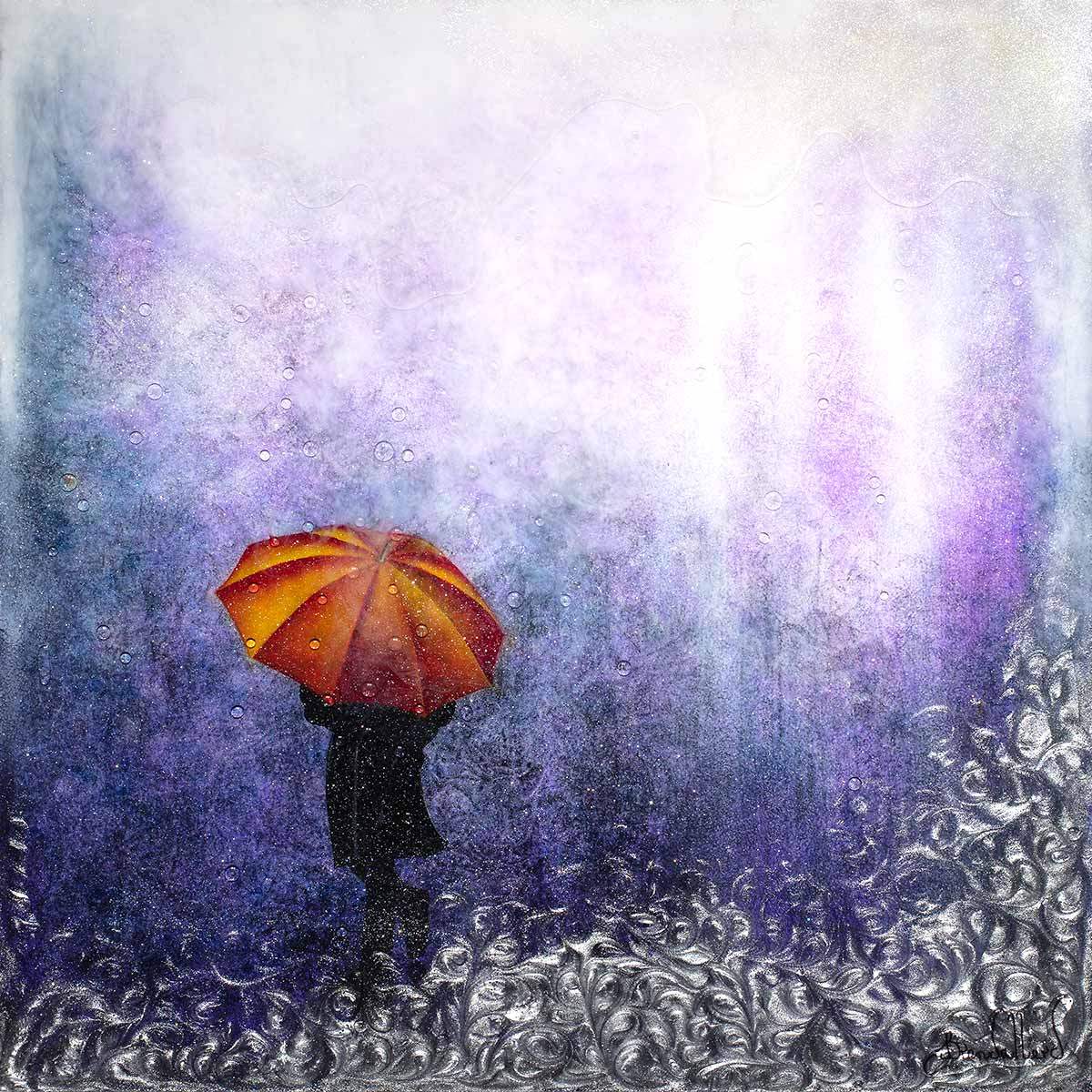 Late Night Stroll - Original - SOLD by artist Brenda Herd - Wyecliffe Galleries