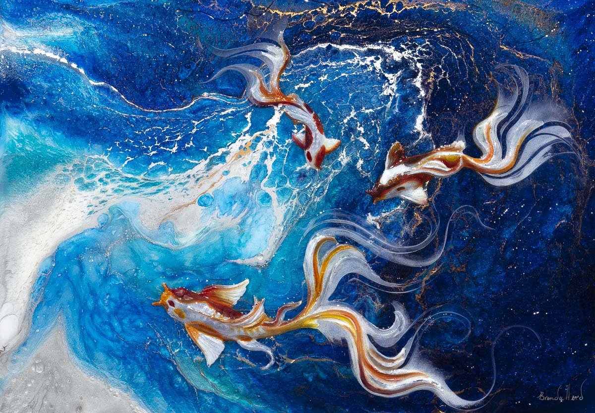Ocean Depths - Original Brenda Herd Framed