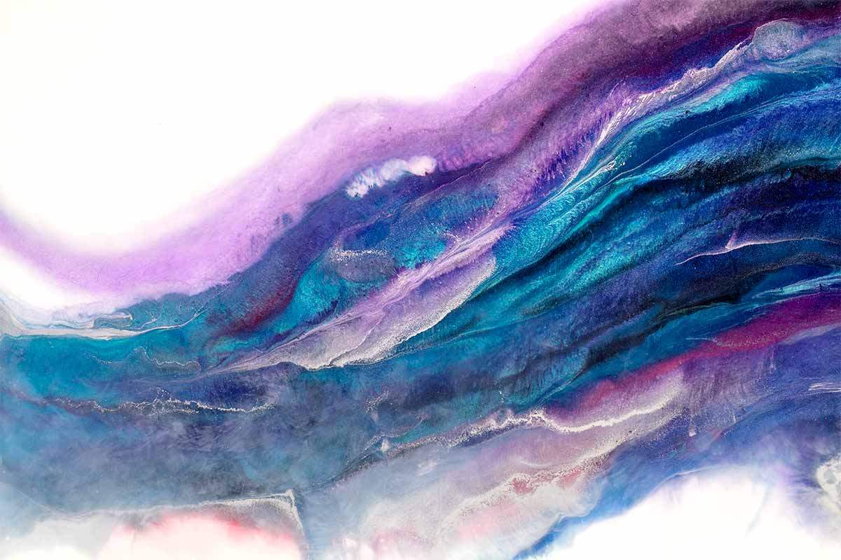 Purple Tide - SOLD OUT by artist Brenda Herd - Wyecliffe Galleries