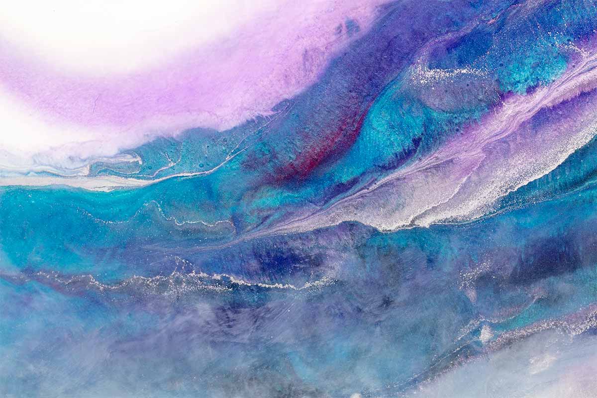 Purple Tide - Original Brenda Herd Framed