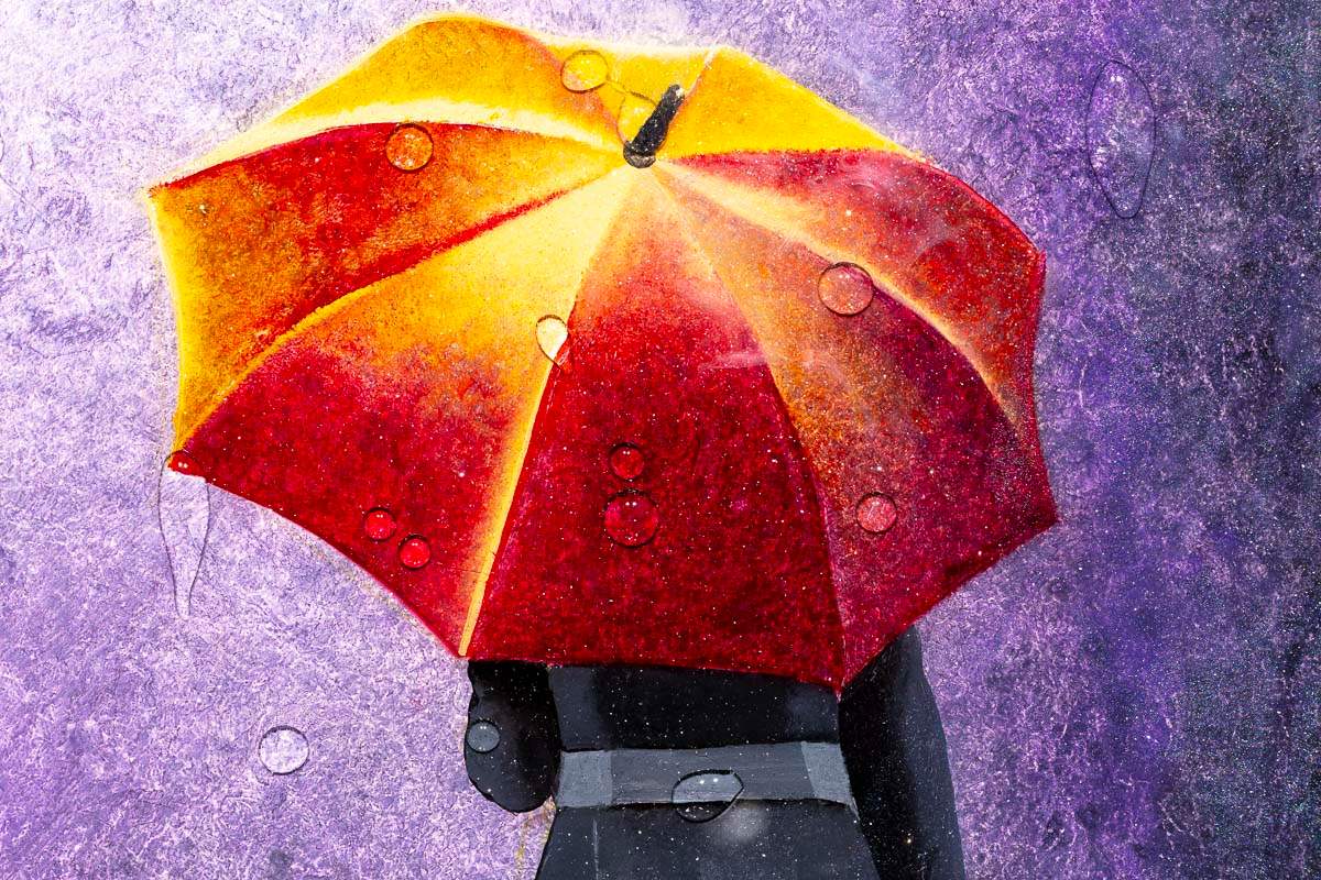 Rainy Days -SOLD by artist Brenda Herd - Wyecliffe Galleries