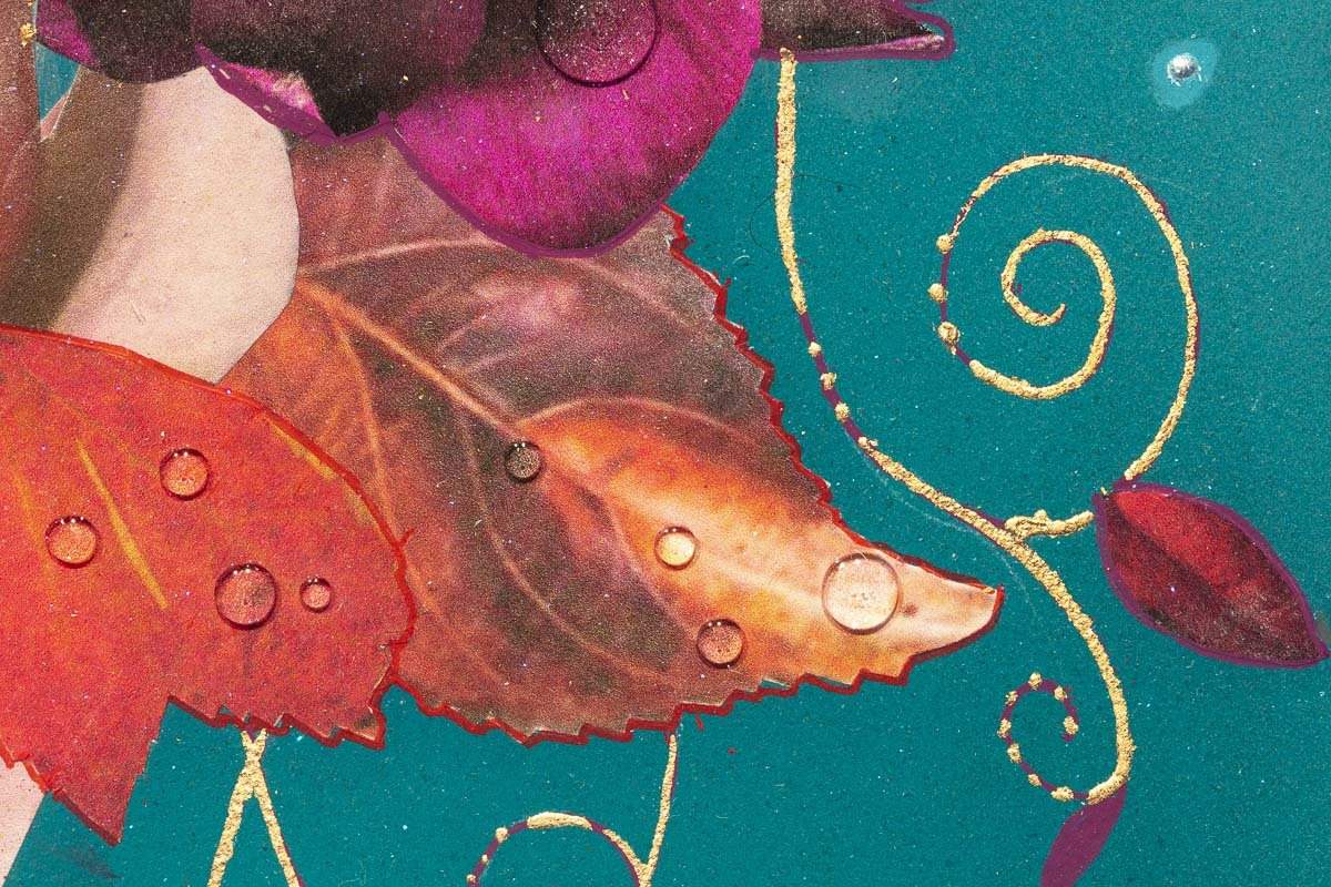 Turquoise Fusion - Original - SOLD by artist Brenda Herd - Wyecliffe Galleries