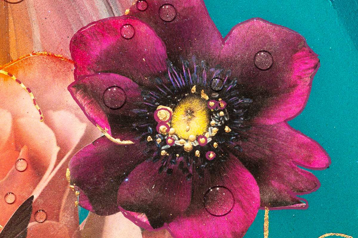 Turquoise Fusion - Original - SOLD by artist Brenda Herd - Wyecliffe Galleries