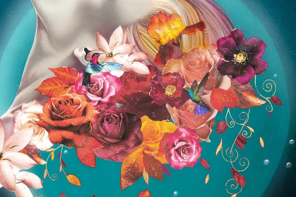 Turquoise Fusion - Original - SOLD by artist Brenda Herd - Wyecliffe Galleries