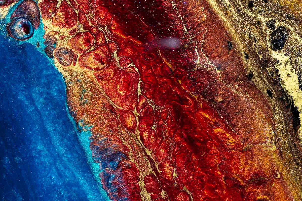 Volcanic Disruption - Original - SOLD by artist Brenda Herd - Wyecliffe Galleries