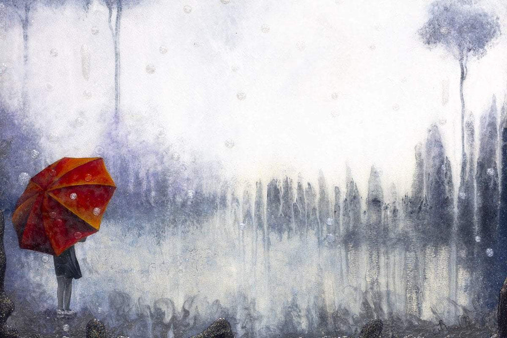 Watching the Rain - Original - SOLD by artist Brenda Herd - Wyecliffe Galleries