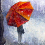 Watching the Rain - Original - SOLD by artist Brenda Herd - Wyecliffe Galleries