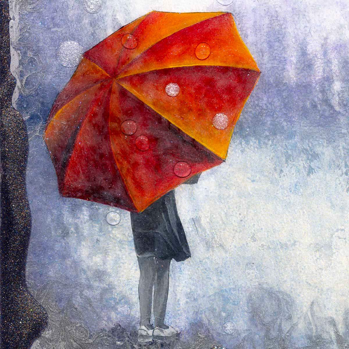 Watching the Rain - Original - SOLD by artist Brenda Herd - Wyecliffe Galleries