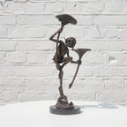 Goblin With Mushrooms - Bronze Sculpture (Miniature) - Edition