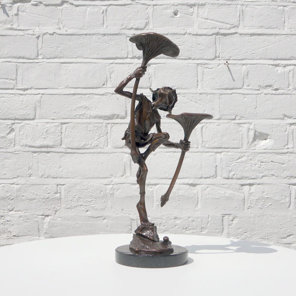 Goblin With Mushrooms - Bronze Sculpture (Miniature) - Edition