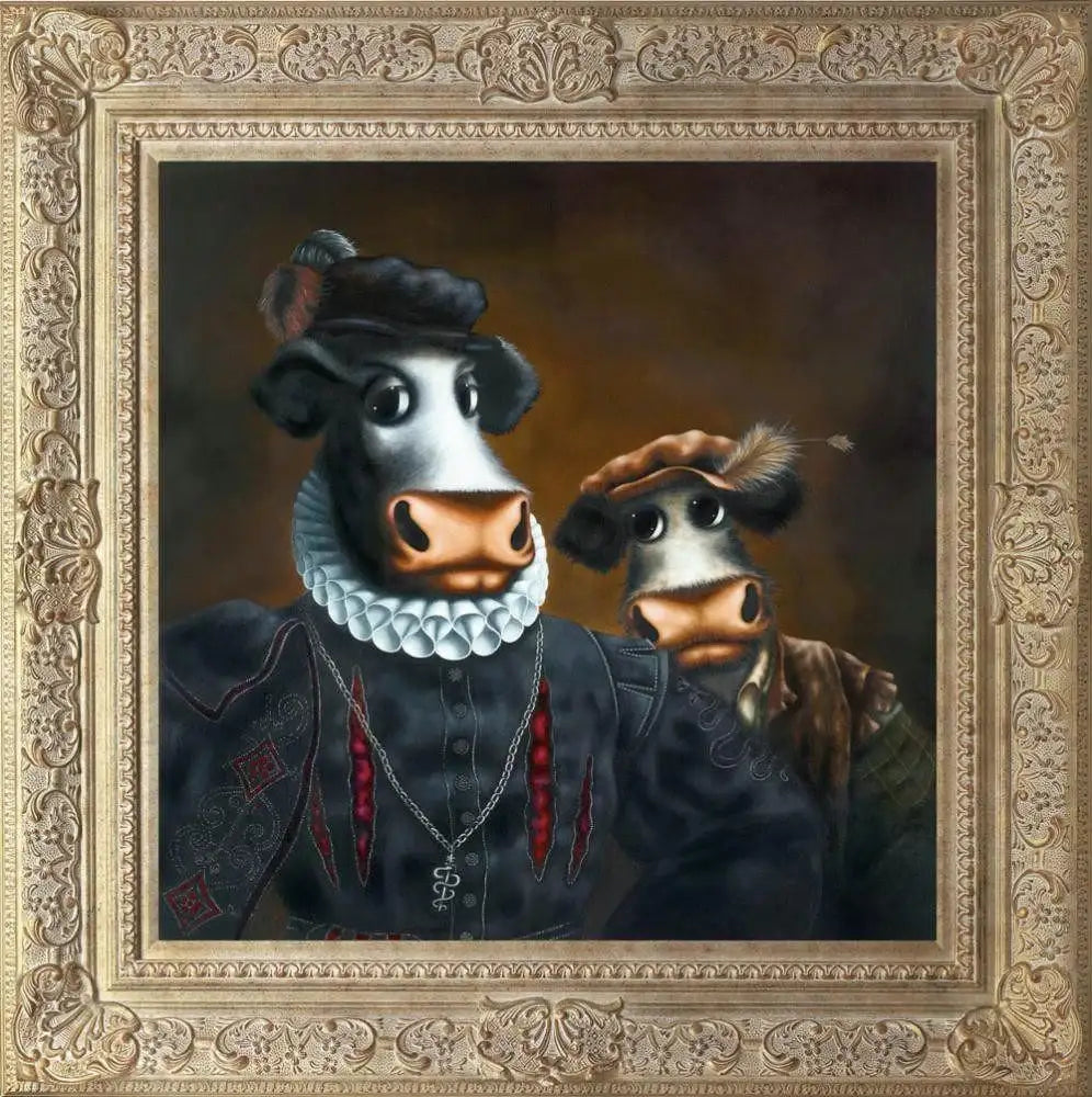 Black Udder & Bulldrick - SOLD OUT by artist Caroline Shotton - Wyecliffe Galleries