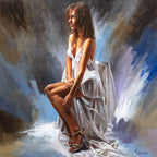 In My Thoughts - Original - SOLD by artist Charlotte Green - Wyecliffe Galleries