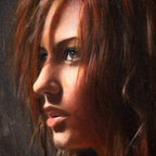 In My Thoughts - Original - SOLD by artist Charlotte Green - Wyecliffe Galleries