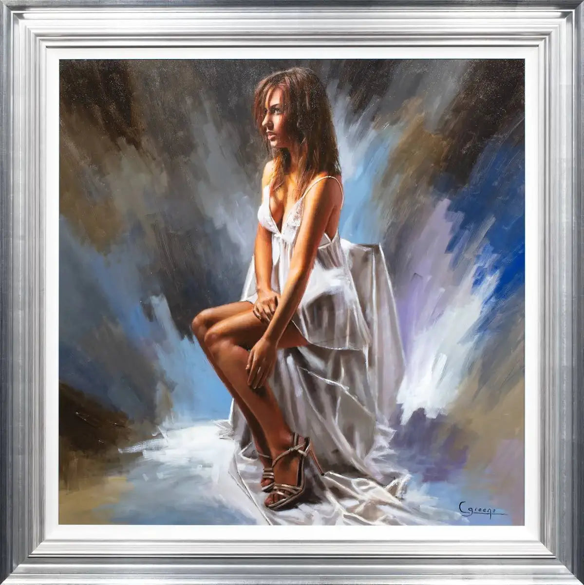 In My Thoughts - Original - SOLD by artist Charlotte Green - Wyecliffe Galleries